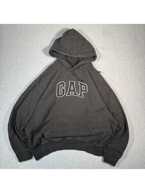 Y2K black gap Spellout hoodie